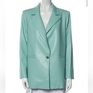Alice and Olivia Faux leather blazer